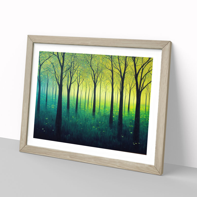 Spring Forest Painted Vol.3 - Framed Print, 34cm H x 46cm W x 2cm D, Oak Framed