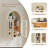31.5"h Arch Wall Mounted Bathroom Cabinet, Beige-127922683