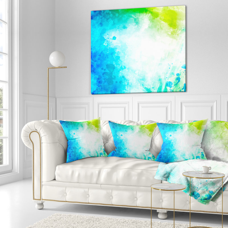Art abstrait à l'aquarelle abstraite - coussin imprimé, Rectangulaire, 12 po x 20 po