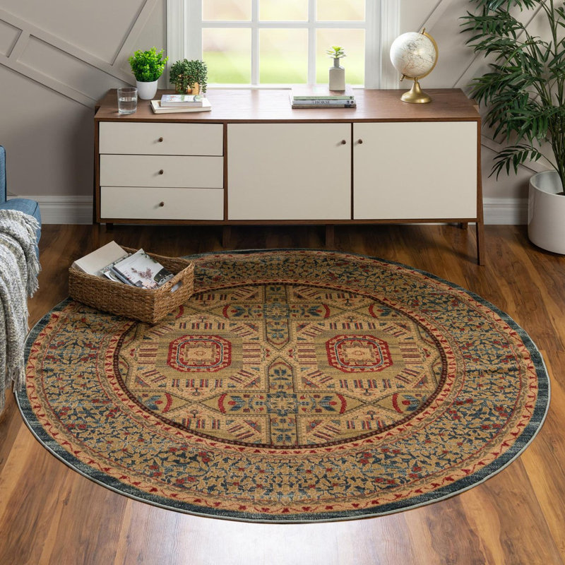 Tapis oriental beige / rouge Ophelia, Tapis de couloir 2 pi 7 po x 10 pi