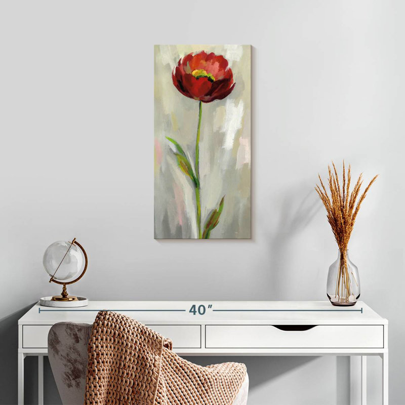 Single Stem Flower V, 24" H x 12" W