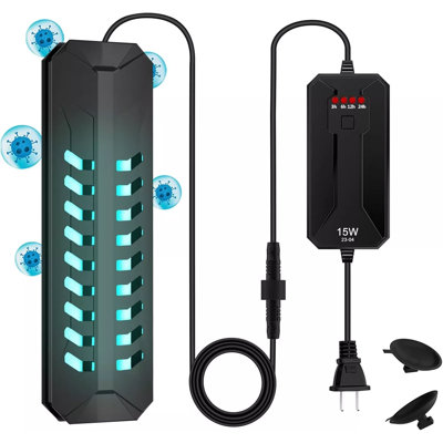 Lampe submersible UV avec aquarium Clean Ligh 15w