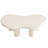 Modern Cream White Irregular Coffee Table with 4 Legs for Living Room, Bedroom