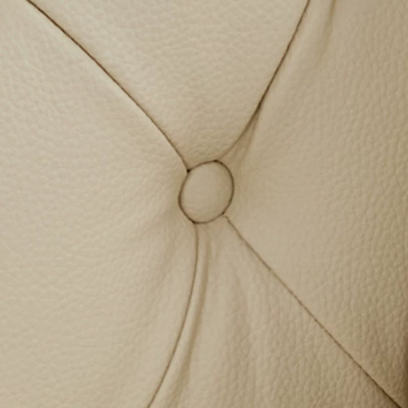 Ensemble de salon 3 pièces Chesterfield, 3 Pieces: Sofa, Chair, Ottoman, Beige