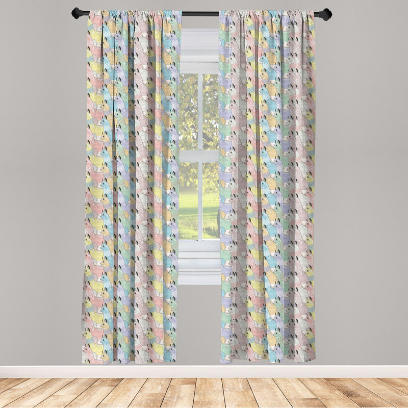 Teen Semi-Sheer Rod Pocket Sliding Panel, 28" x 84"