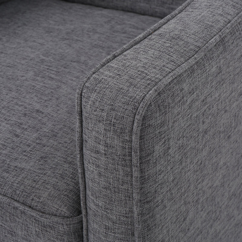 Upholstered Recliner, Gray 100% Polyester