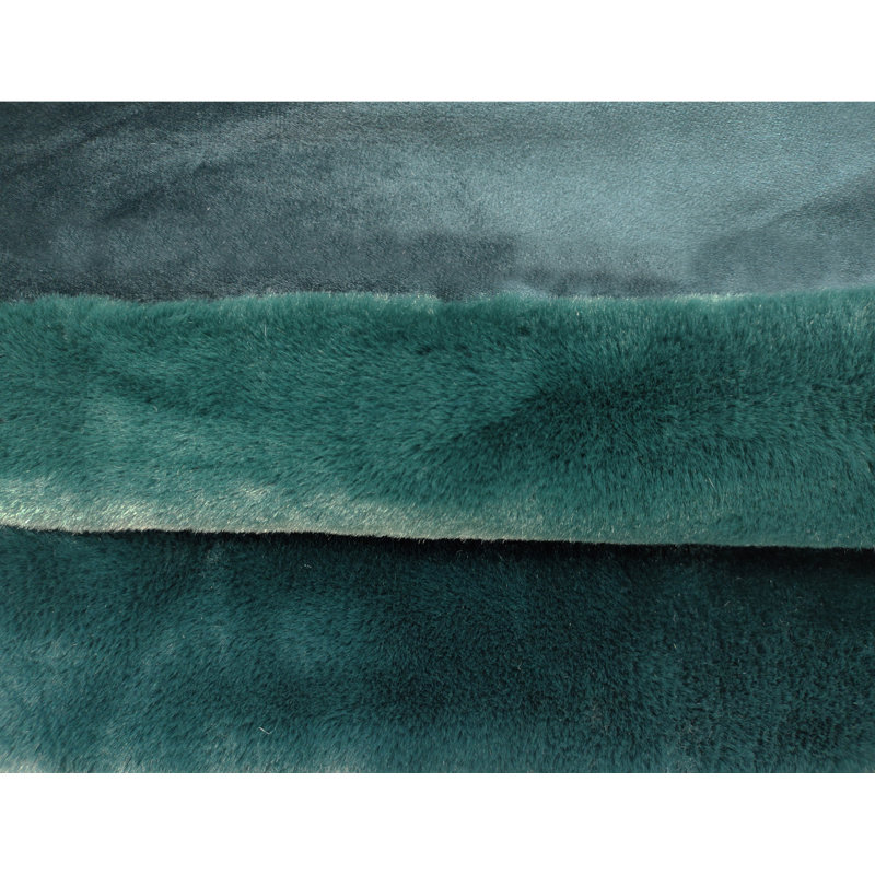 Marilynn Faux Fur Throw Blanket, Green