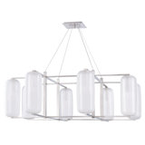 Pebble 8 - Light Shaded Chandelier Linear Chandelier