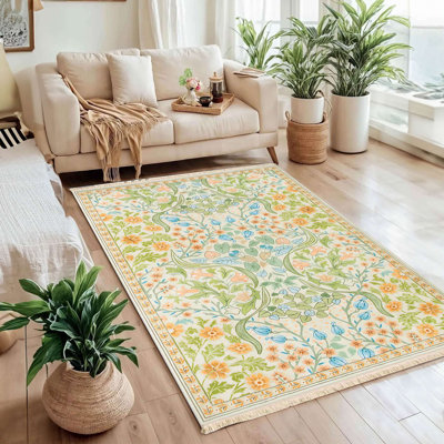 Tapis pastel Botanical Arts & Crafts