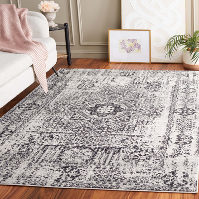 Highworth Oriental Ivory/Black Area Rug