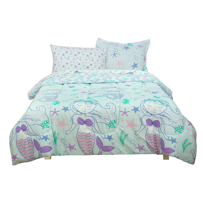 Mermaid Room Collection Comforter Set, Twin Comforter + 4 Additional Pieces