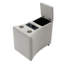 Console rembourrée mate avec USB en gris