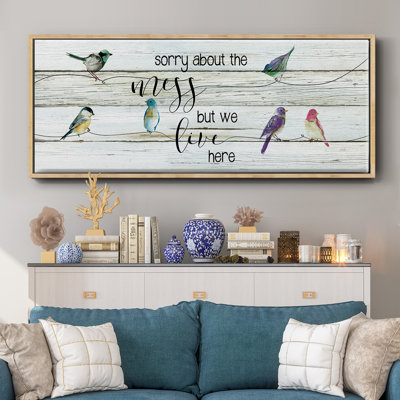 We Live Here - toile encadrée