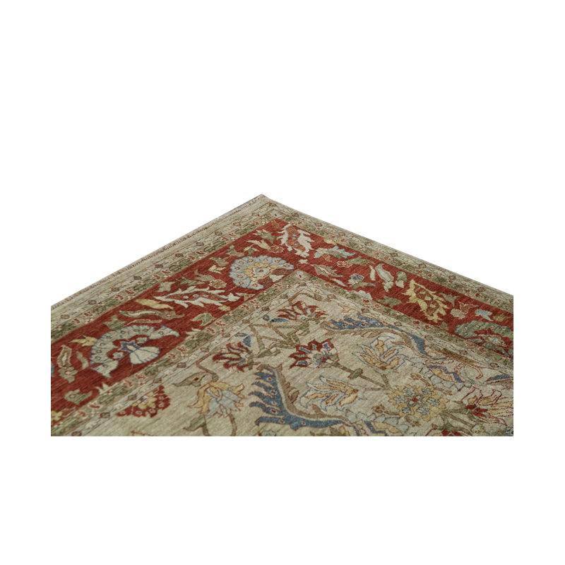Oriental Area Rug in Camel/Red/Gray
