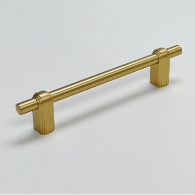 Satin Brass Elliott 3-3/4" Centers Solid Brass Drawer Pull