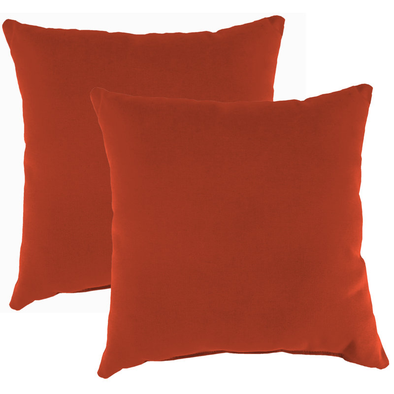 Sunbrella Outdoor Throw Pillow, Canvas Terracotta