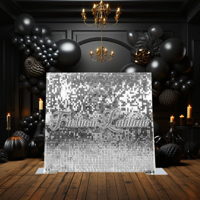 12"x12" Clear Back Shimmer Sequin Wall Panels for Backdrop, Photo Booth, Wedding, Graduation, Bridal, and Birthday Party Decor