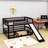 Wood Bunk Bed With Slide And Guardrails-668967443-668967440