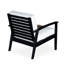 Chaise à assise profonde en eucalyptus, coussins bourgogne pour un moment paisible-120009827-120009828