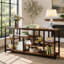 Table d'appoint attrayante, canapé rustique, console