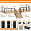 36In Cable Railing Stair Post 30°, Angled Cable Railing Post For Stair Cable Railing System, Matte Black Finish