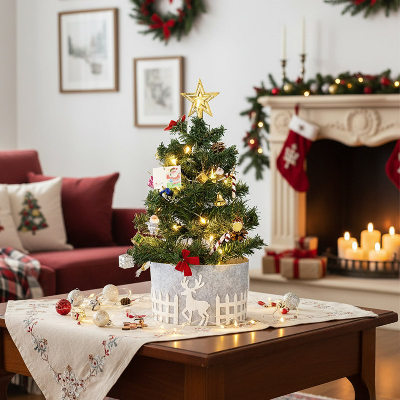 1.74' H Artificial Pine Christmas Tree