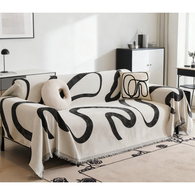 Jacquard Sofa Slipcover Super Soft Anti-Slip Couch Cover For Sectional Loveseat Futon Protector Modern Chenille Stretchable Furniture Protection