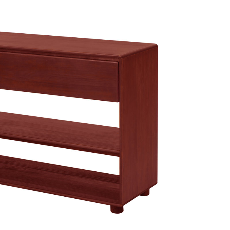 Bahez Console Table With 2 Large Drawers And Open Storage Shelf, Red