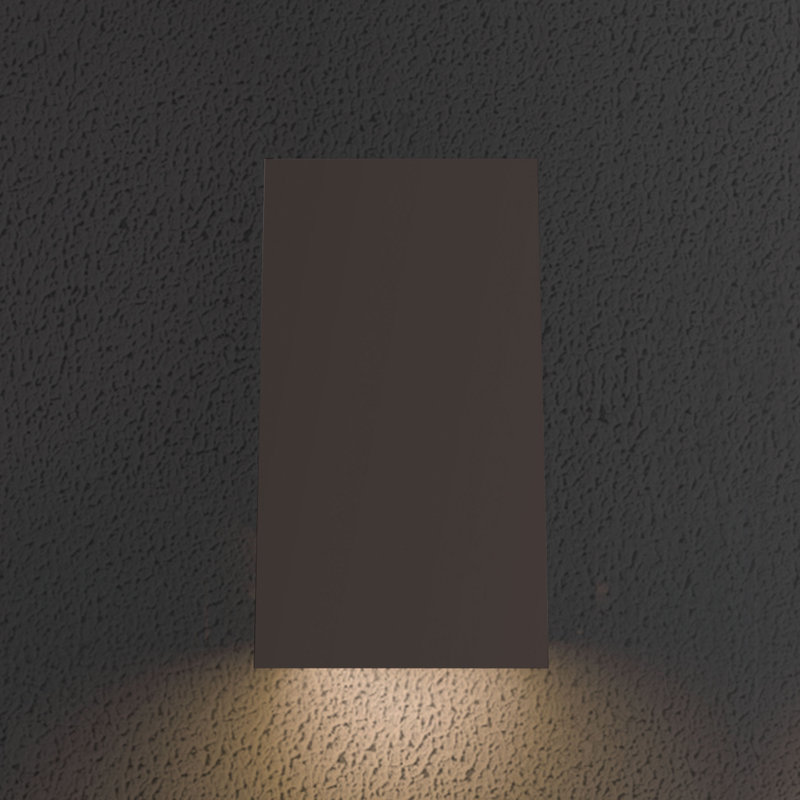 Angled Plane LED Outdoor Sconce, Bronze