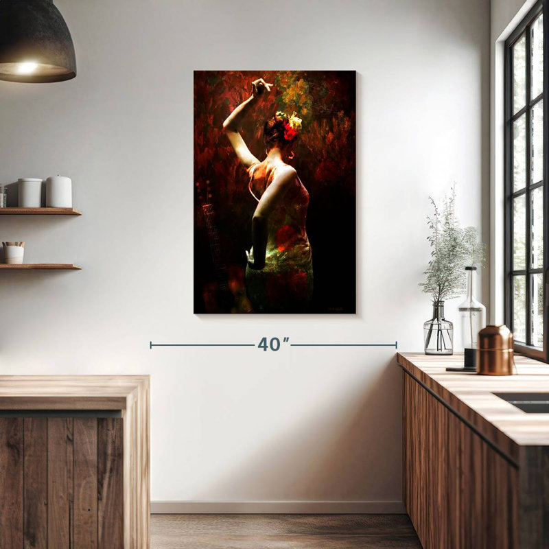 Danseur de flamenco, H 39 po x l 26 po