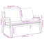  Banc de jardin avec coussins 45,3 po x 25,6 po x 28,0 po en bois d'acacia massif