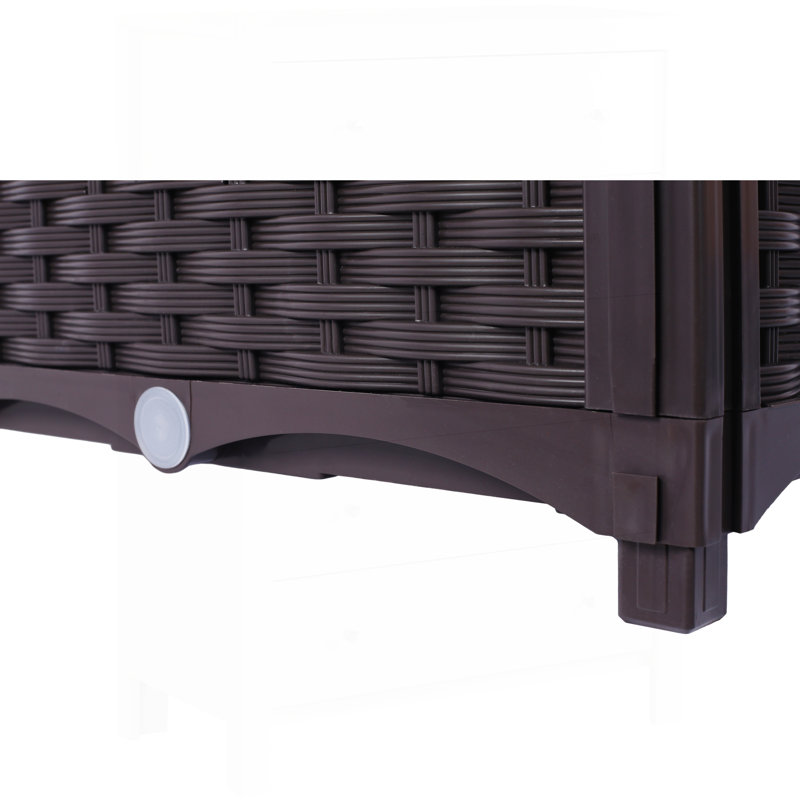 Deep Raised Garden Bed Plastic Planter Boxes for Vegetables, Flowers, Herbs, and Succulents, Self-Watering Design, 15.7\