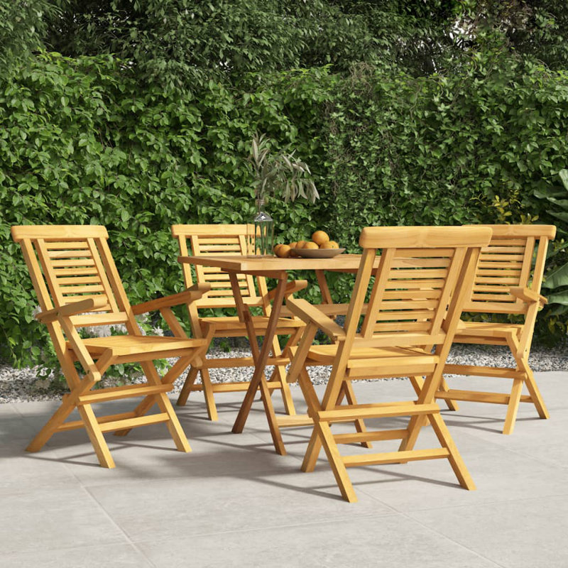 Kauai Folding Garden Chairs 4 pcs 56x63x90 cm Solid Wood Teak