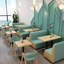 Banc rembourré en similicuir Fashion Cafe Dessert Shop