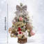 Décorations de Noël, mini arbre de Noël artificiel avec aiguilles de pin floquées, décoration de baies pour décoration d'intérieur, de maison, de bureau et de fête de Noël (rose)
