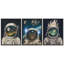 «Astronaut Cat Space», ensemble de 3 impressions murales encadrées «Cosmic Sci-Fi Astronaut» pour la chambre à coucher ou la salle de jeux-119347124-119347126