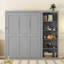 Grand lit escamotable mural avec tablettes-1546568484