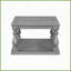 Table basse à pieds en colonne rétro avec finition en placage de pin, bois de pin et d'hévéa robustes Assemblage facile-23248188