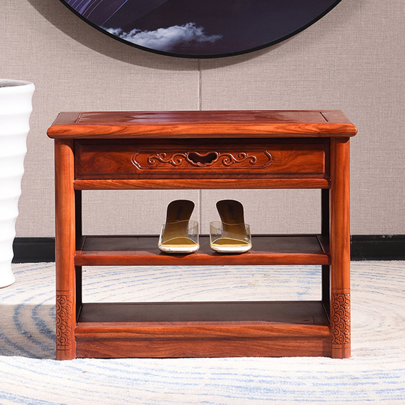 Armoire de rangement pour chaussures en bois massif 6 paires