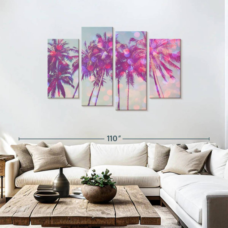 Tropical Paradise Palm Trees, 48" H x 75" W