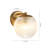 Contemporary Glam 1-Light Dew Fluted Glass Globe Wall Sconce