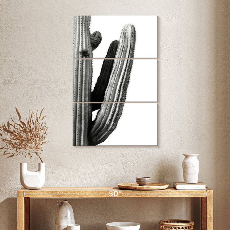 " Cactus Branch " 3 - Pieces, 38" H x 24" W x 1.25" D