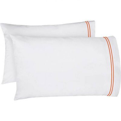 400TC Double Embroidery Cotton Sateen Pillowcases (Set Of 2)