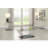 Amelia Chrome Square U-Shaped Glass Top Side End Table