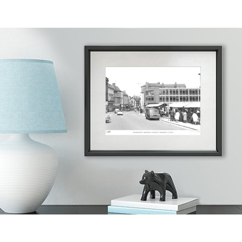 Worksop, Bridge Street Market C1965 by Francis Frith - Single Picture Frame Print, 40cm H x 50cm W x 2.3cm D