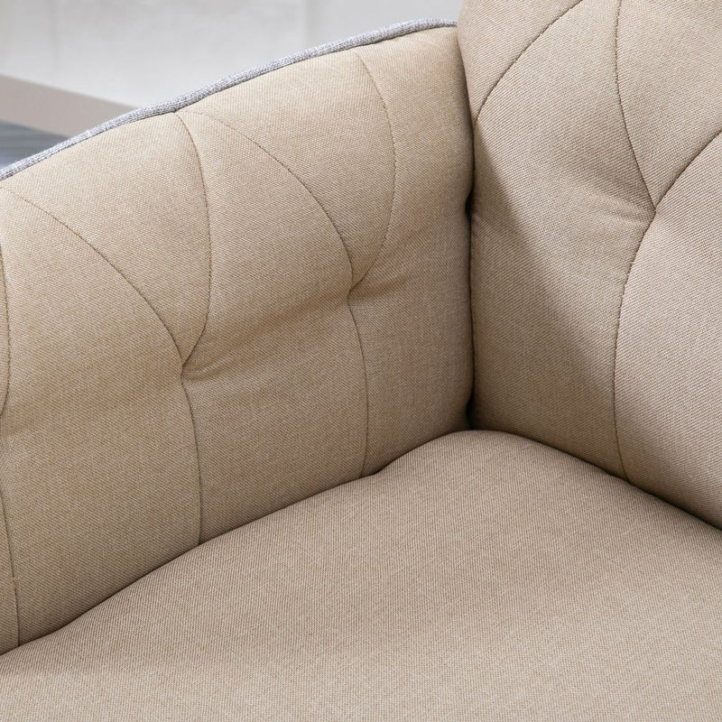 Aubryana Linen Executive Chair, Beige