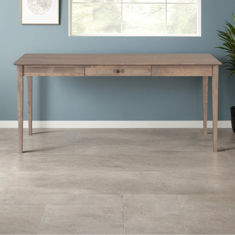 Malani Solid Wood Large Writer's Desk, Driftwood