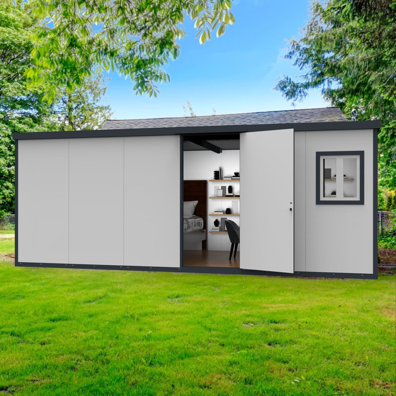 Duramax Large Gray and Black Insulated Storage Building