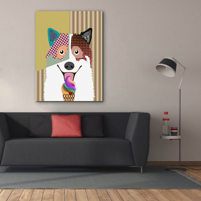 «Bangkaew Dog» par Lanre Adefioye, art mural sur toile, H 54 po x l 40 po x P 1,5 po