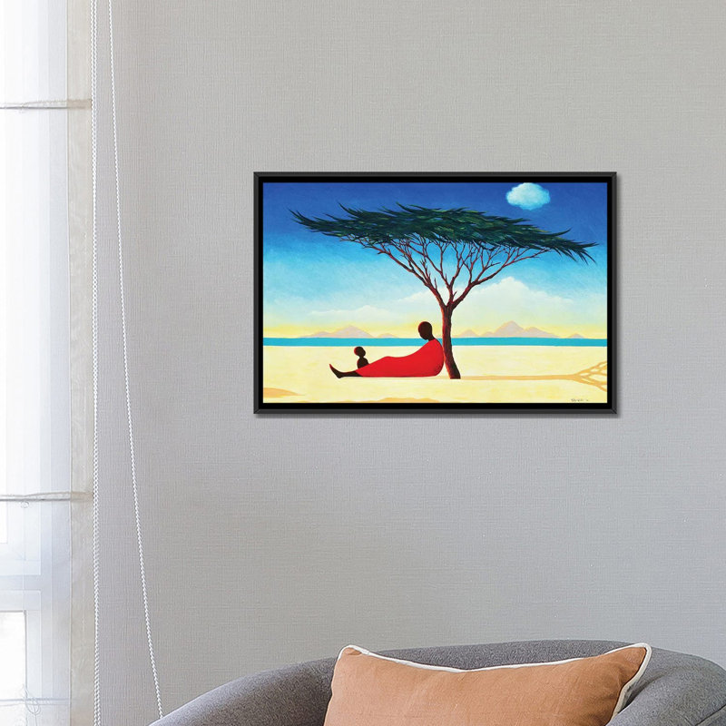 « turkana après », reproduction d’impression sur toile, H 18 po x l 26 po x P 1,5 po, Toile encadrée noire, Pas de tapis
